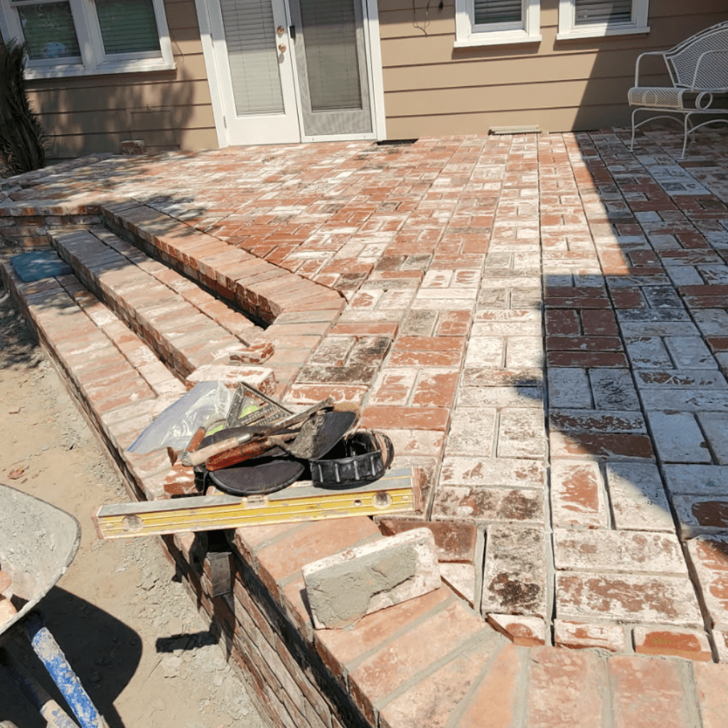 brick deck patio with outdoor seating Sonoma County